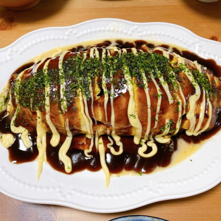 余り物でぱぱっとできるとんぺい焼き風♥